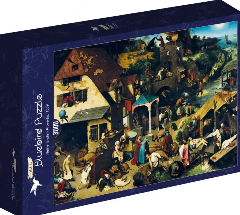 Bluebird Puzzle: Pieter Bruegel the Elder - Netherlandish Proverbs, 1559 (3000)
