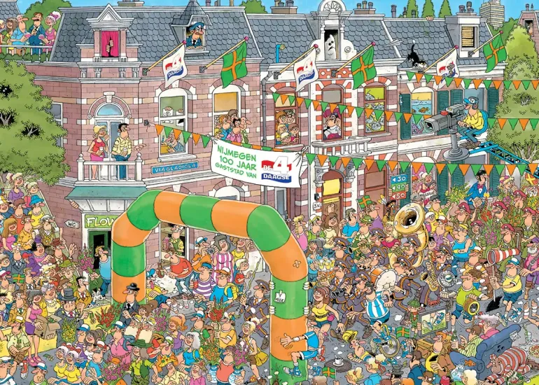 Jan Van Haasteren: Nijmegen 100 Years Host City of the 4Days Marches (1000)