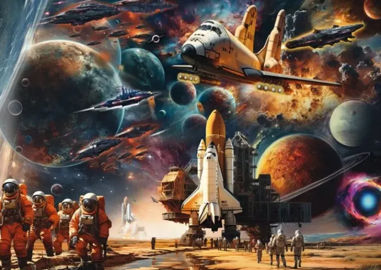 Schmidt: Michele Farella - The Allure of Space Travel, Journeys to Distant Galaxies (1000)