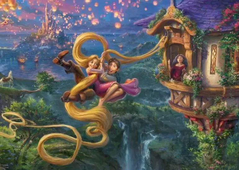 Schmidt: Thomas Kinkade Studios - Disney, Tangled Up In Love (1000)